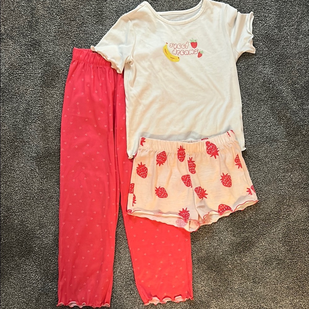 White and Pink Pajama Set with Mix-and-Match Options